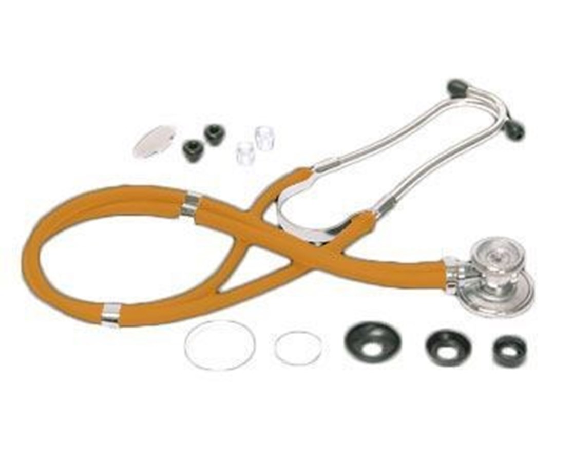 Stethoscope Sprague ProAdvantage Double Tube Dual Head 5 Year warranty Latex-Free Neon Orange 22' (1/EA) by Pro Advantage  ID P542206